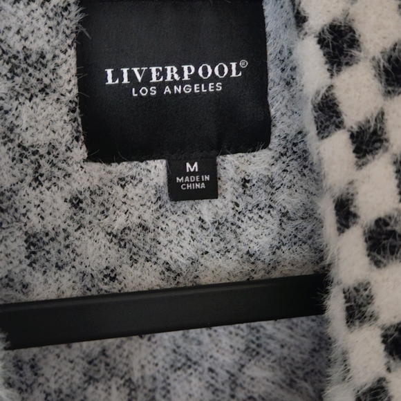 Liverpool Black and White Checkered Cardigan - Picture 2 of 5